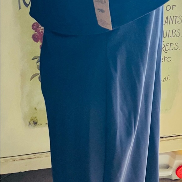 Beautiful Blue One Shoulder Classic Dress XL and NWT - Picture 3 of 12